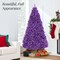 Best Choice Products Artificial Christmas Tree, Premium Unlit Pine Design, Dense Branches w/Easy Assembly - Purple